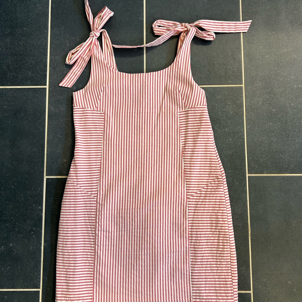 Wayf Pink and White Striped Mini Dress